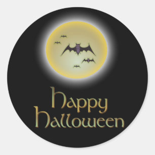 Pegatina Redonda Feliz Halloween