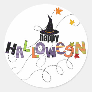 Pegatina Redonda Feliz Halloween