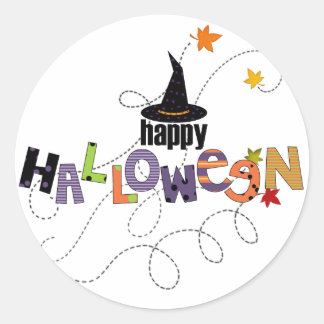 Pegatina Redonda Feliz Halloween