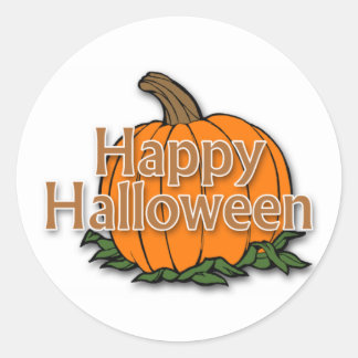 Pegatina Redonda Feliz Halloween