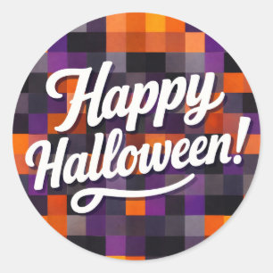 Pegatina Redonda Feliz Halloween