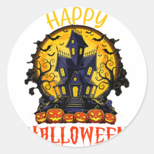 Pegatina Redonda Feliz Halloween