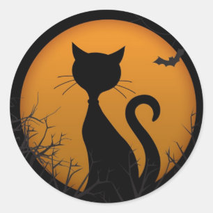 Pegatina Redonda Feliz Halloween