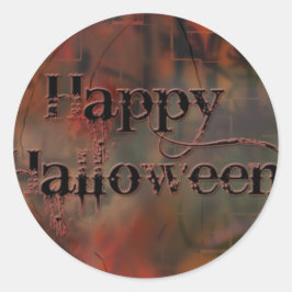 Pegatina Redonda Feliz Halloween