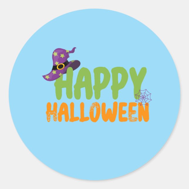 Pegatina Redonda feliz halloween (Anverso)