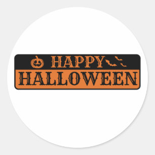 Pegatina Redonda Feliz Halloween