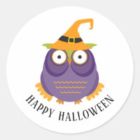 Feliz Halloween. Búho. Truco o trato. Animal