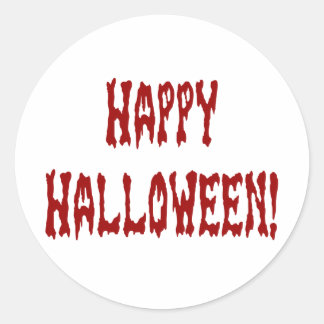 Pegatina Redonda Feliz Halloween Gore Textos