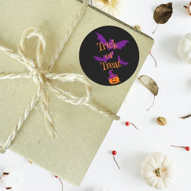 Pegatina Redonda Feliz Halloween Jack O Lantern Black (Subido por el creador)