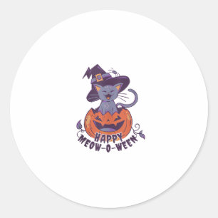 Pegatina Redonda Feliz Halloween Meowoween Tank Top