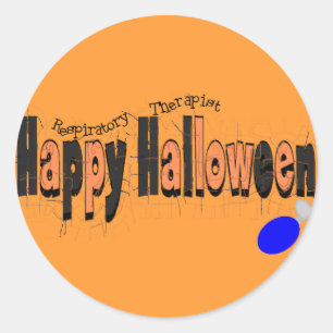 Pegatina Redonda Feliz Halloween RT con AMBU