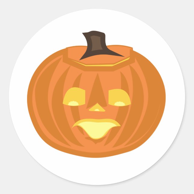 Pegatina Redonda Feliz Halloween temático  (Anverso)