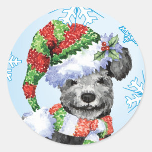 Pegatina Redonda Feliz Howlidays Pumi