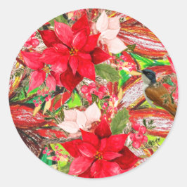 Pegatina Redonda ¡Feliz Navidad!