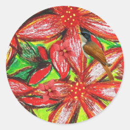 Pegatina Redonda ¡Feliz Navidad!