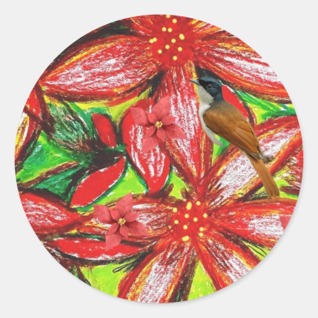 Pegatina Redonda ¡Feliz Navidad! (Anverso)