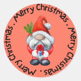 Pegatina Redonda Feliz Navidad