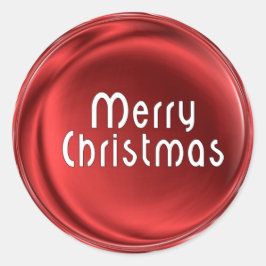 Pegatina Redonda Feliz Navidad