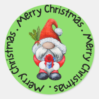 Pegatina Redonda Feliz Navidad