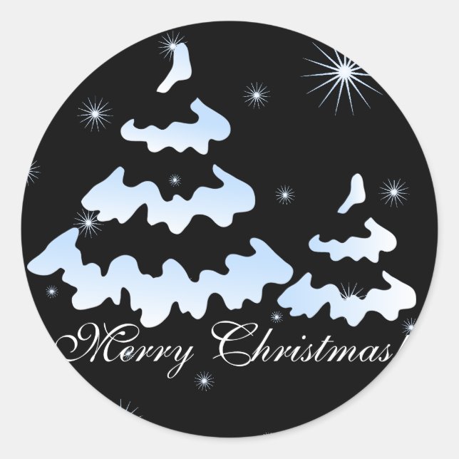 Pegatina Redonda ¡Feliz Navidad! (Anverso)