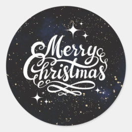 Pegatina Redonda Feliz Navidad