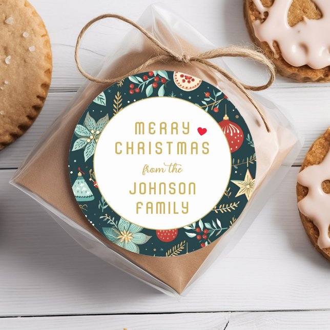 Pegatina Redonda ¡Feliz Navidad! (Subido por el creador)