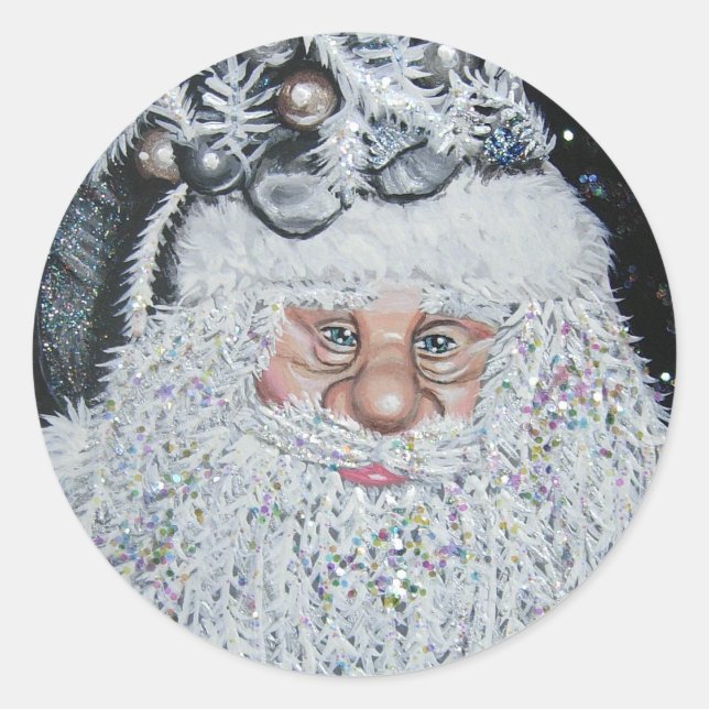 Pegatina Redonda Feliz Navidad (Anverso)