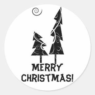 Pegatina Redonda ¡Feliz Navidad!