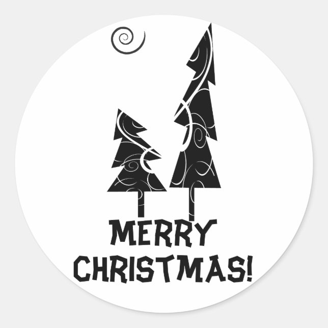 Pegatina Redonda ¡Feliz Navidad! (Anverso)