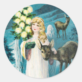 Pegatina Redonda Feliz Navidad