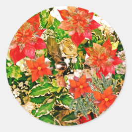 Pegatina Redonda ¡Feliz Navidad!