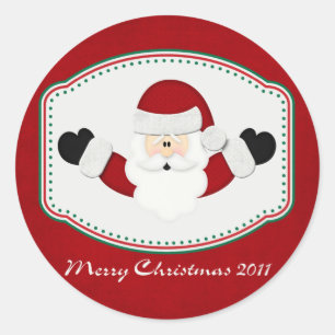 Pegatina Redonda Feliz Navidad 2011
