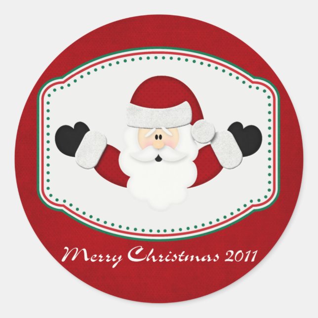 Pegatina Redonda Feliz Navidad 2011 (Anverso)