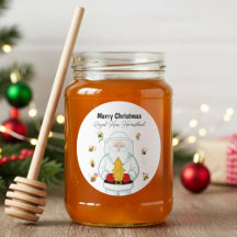 Feliz Navidad Apicultor Colmena Santa con Abejas