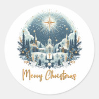 Feliz Navidad azul y oro