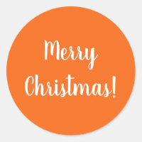 Feliz Navidad Brillante Naranja Tipografía