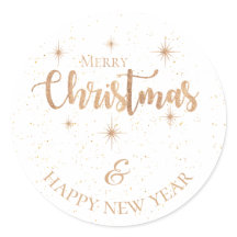 Feliz Navidad con el oro minimalista y Feliz Año N