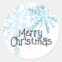 Feliz Navidad Cute Copo de Nieve Azul