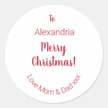 Feliz Navidad de mamá y papá Minimal