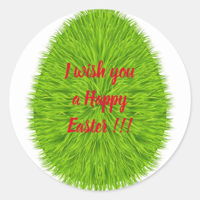 Pegatina Redonda Feliz Navidad de Pascua (Anverso)