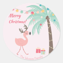 Feliz Navidad - Dulce tropical Santa Flamingo