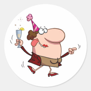 Pegatina Redonda Feliz Navidad en Año Nuevo