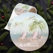 Feliz Navidad en la Playa Nombre de la Familia