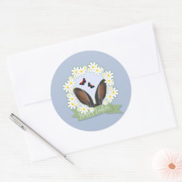 Pegatina Redonda Feliz Navidad en Pascua