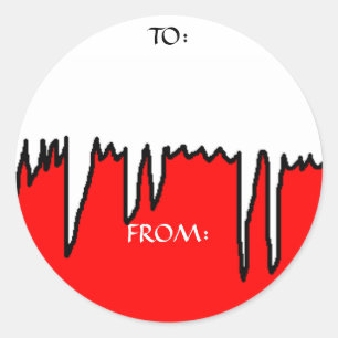 Pegatina Redonda Feliz Navidad! -etiquetas para regalos