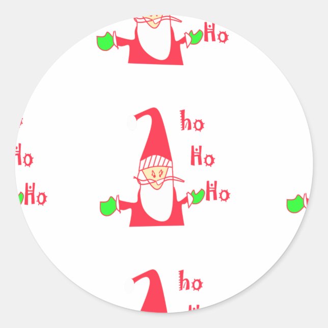 Pegatina Redonda Feliz Navidad Feliz Navidad Feliz Navidad Gracioso (Anverso)