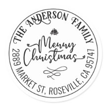 Feliz Navidad Moderno Personalizable de escritura 