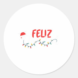 Pegatina Redonda Feliz Navidad Navidad Nochebuena Pajamas