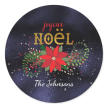 Feliz Navidad Purpurina de vidrio marino francés