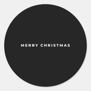 Pegatina Redonda Feliz Navidad Sutil Minimalista Fiesta Divertida d